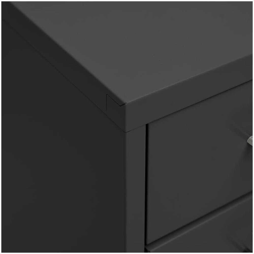 Schedario Mobile Antracite 28x41x109 Cm In Metallo - Foto 11