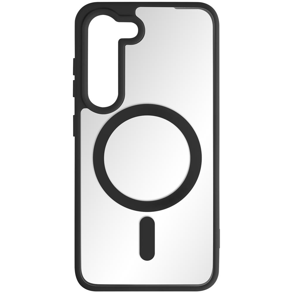 Cover Magsafe Per Samsung S23 Retro Rigido Bordo In Silicone Nera - Foto 1