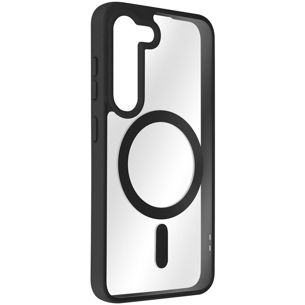 Cover Magsafe Per Samsung S23 Retro Rigido Bordo In Silicone Nera - Foto 5