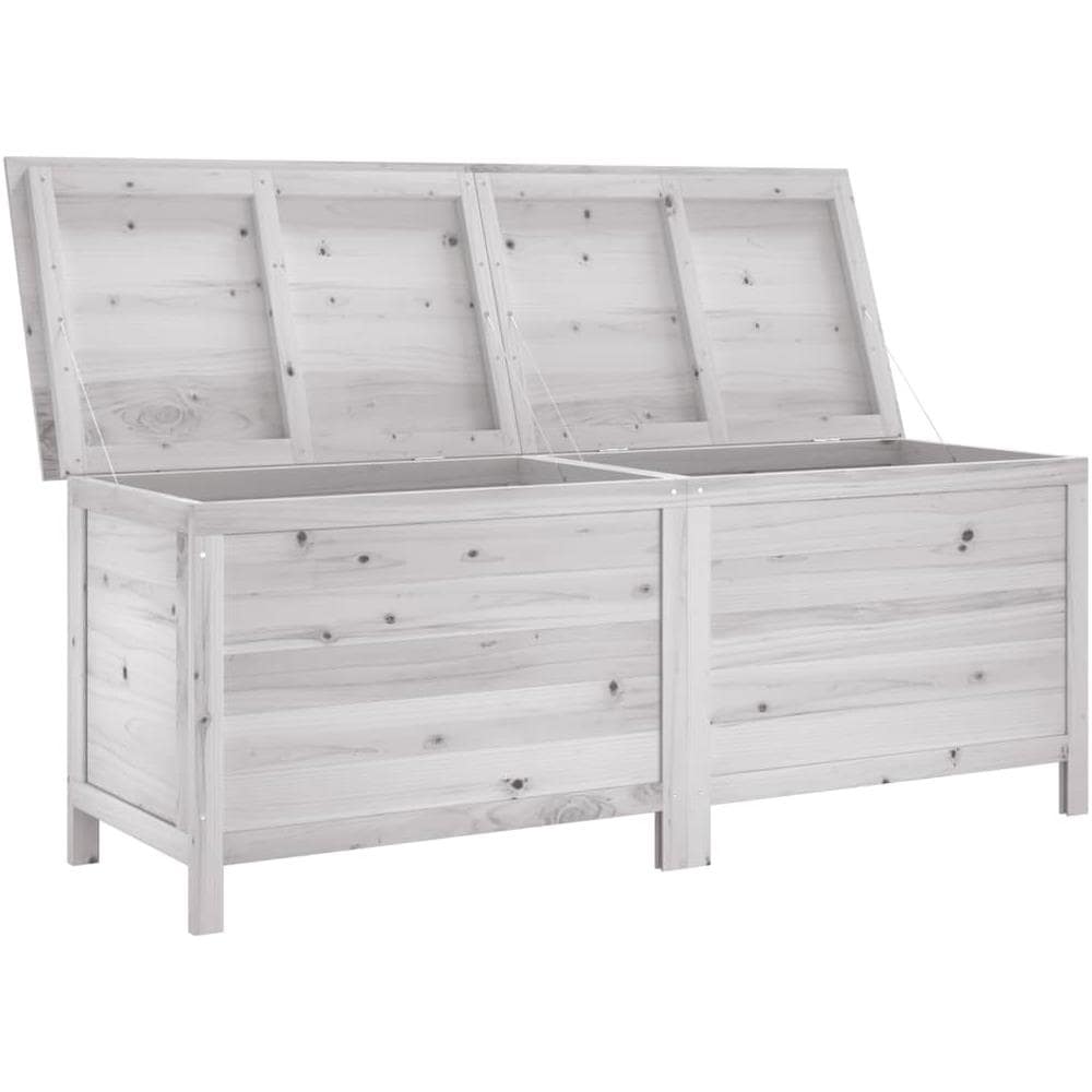 Contenitore Giardino Bianco 150x50x56,5 Cm Legno Massello Abete - Foto 3