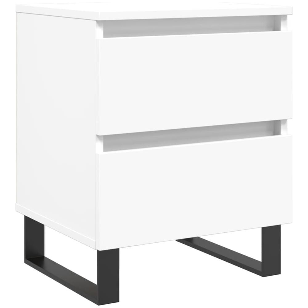 Comodino Bianco 40x35x50 Cm In Legno Multistrato - Foto 2