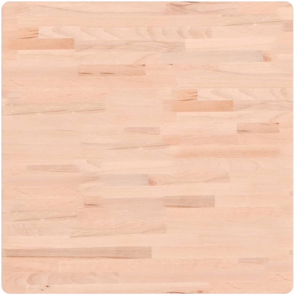 Piano Per Tavolo 70x70x2,5 Cm Quadrato Legno Massello Di Faggio - Foto 2