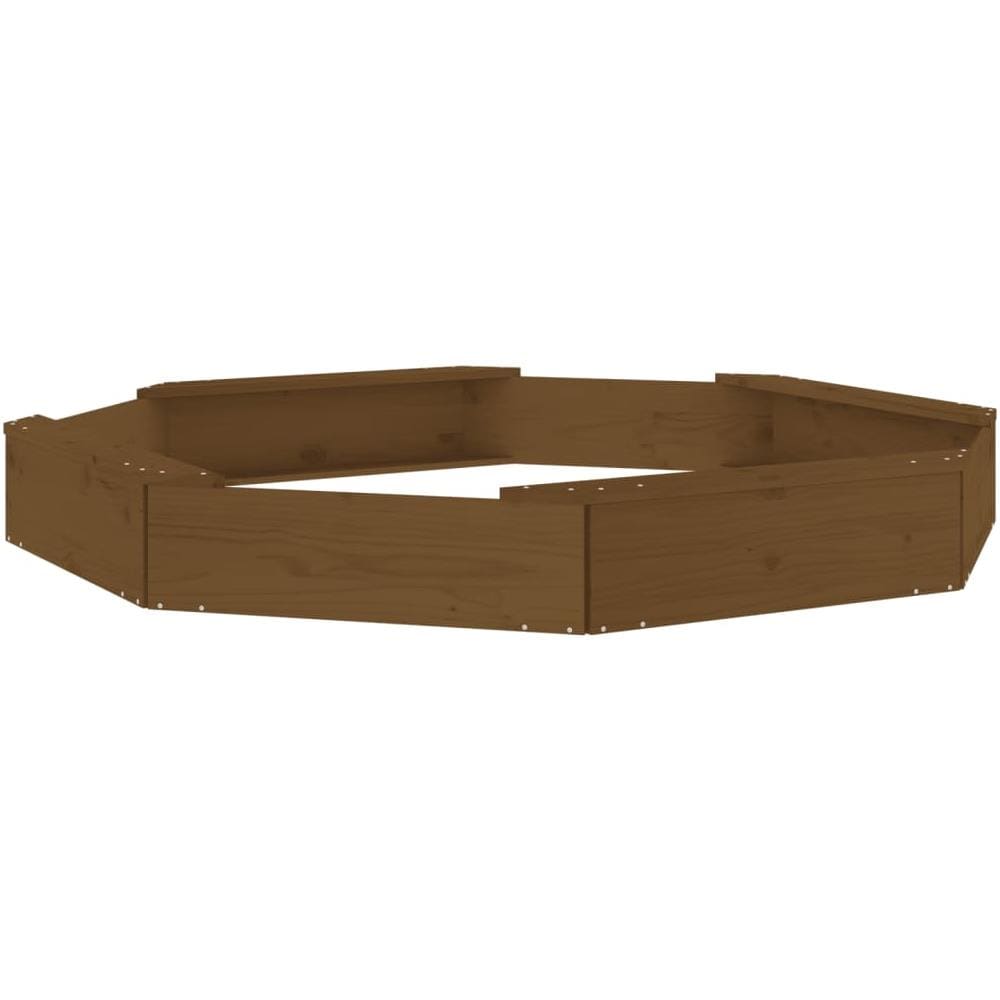 Sabbiera Con Sedute Miele Ottagonale In Legno Massello Di Pino - Foto 2