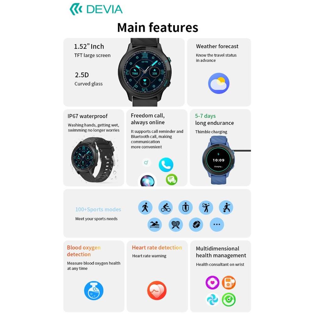 Smart Watch WT3 IP67 modello Z123 Nero - Foto 2