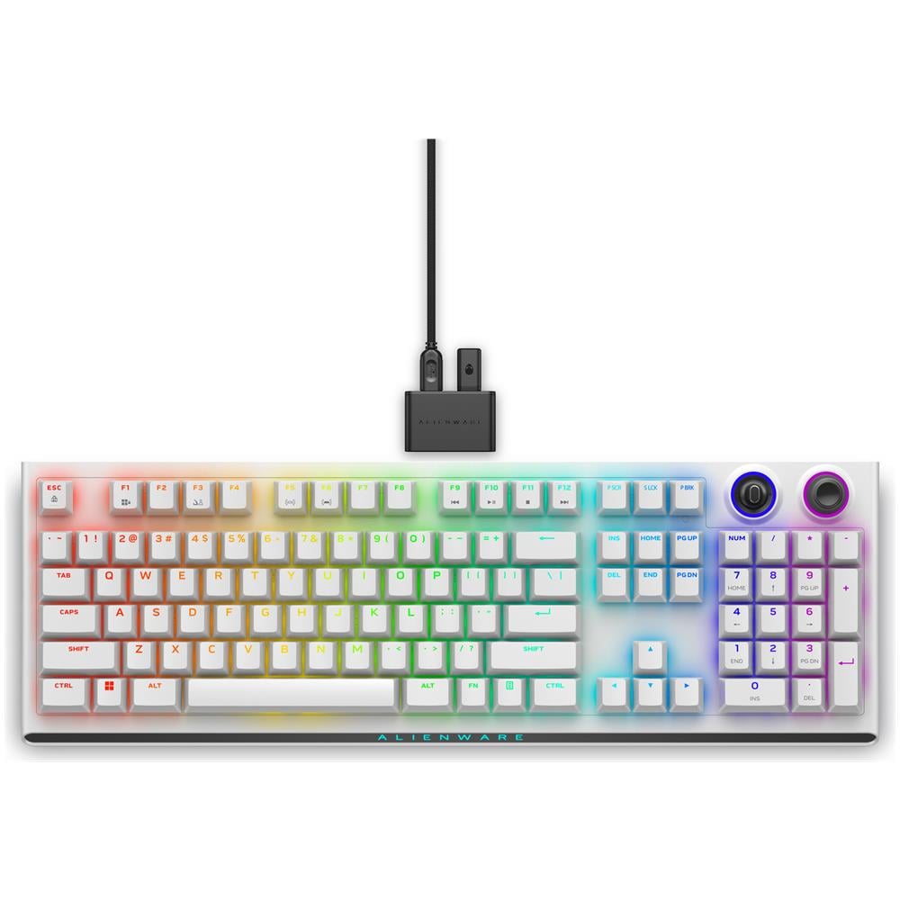 Tri-Mode AW920K Tastiera Gaming USB + RF Wireless + Bluetooth Layout Inglese US Bianco - Foto 1