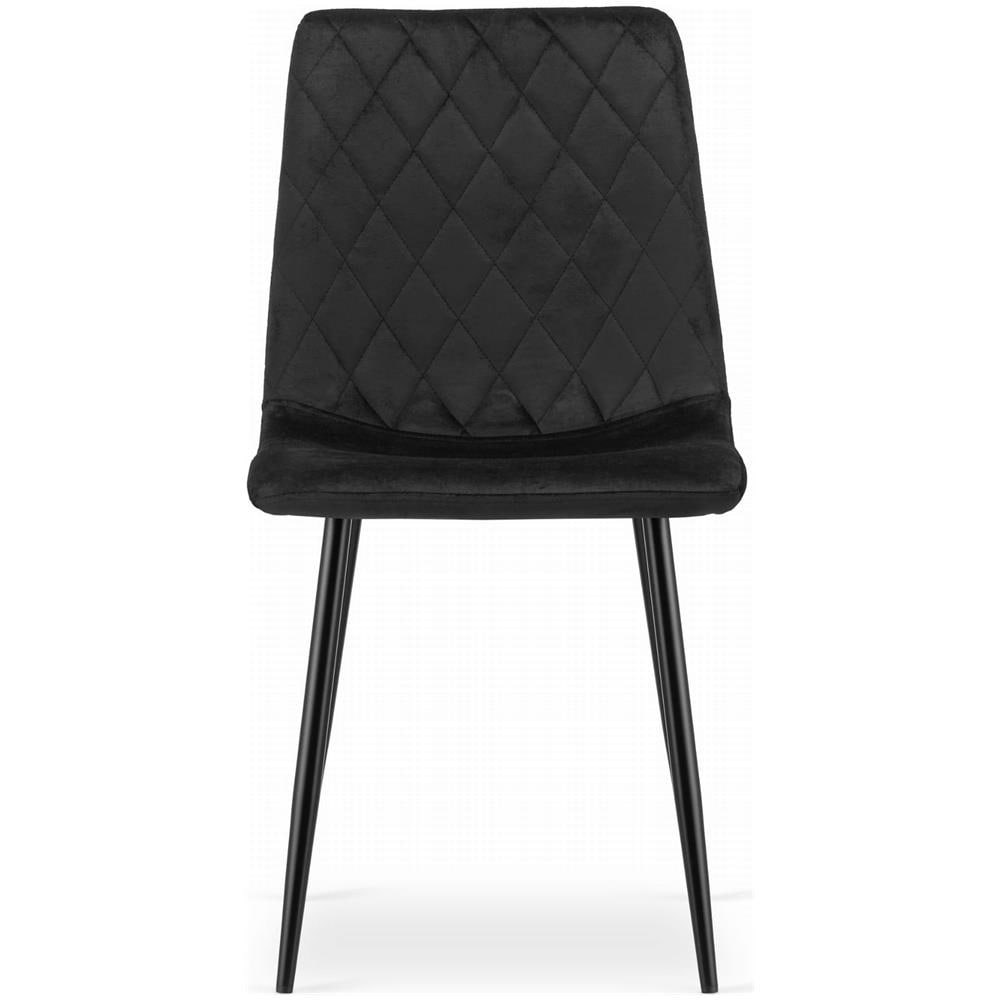 Sedia TURIN - Design senza tempo in velluto nero per soggiorno, ufficio x 1 - Foto 2