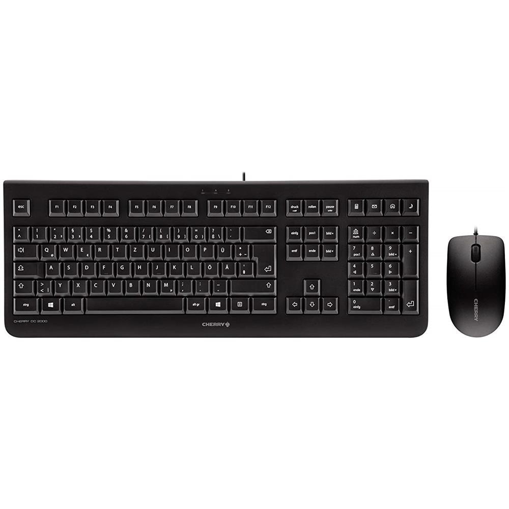Kit Tastiera Professionale USB DC 2000 Colore Nero (Layout Tedesco) + Mouse - Foto 1