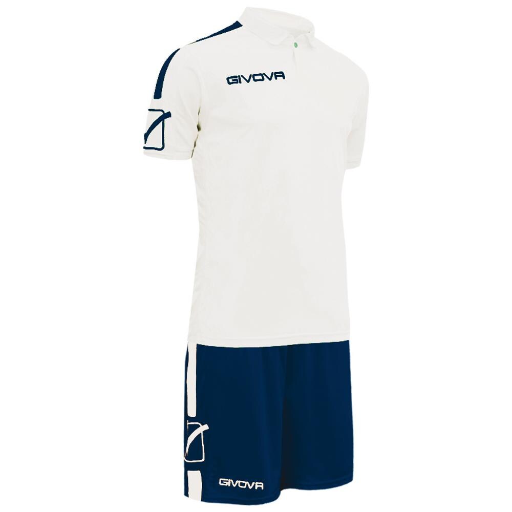 Kit Play Mc Givova Bianco / blu Corsa Sport Uomo Staff Running Jogging Allenamento Relax Calcio Calcetto Torneo Scuola Sport - Taglia M - Foto 1