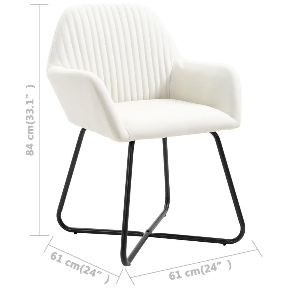 Sedie Da Pranzo 4 Pz Crema In Tessuto - Foto 14