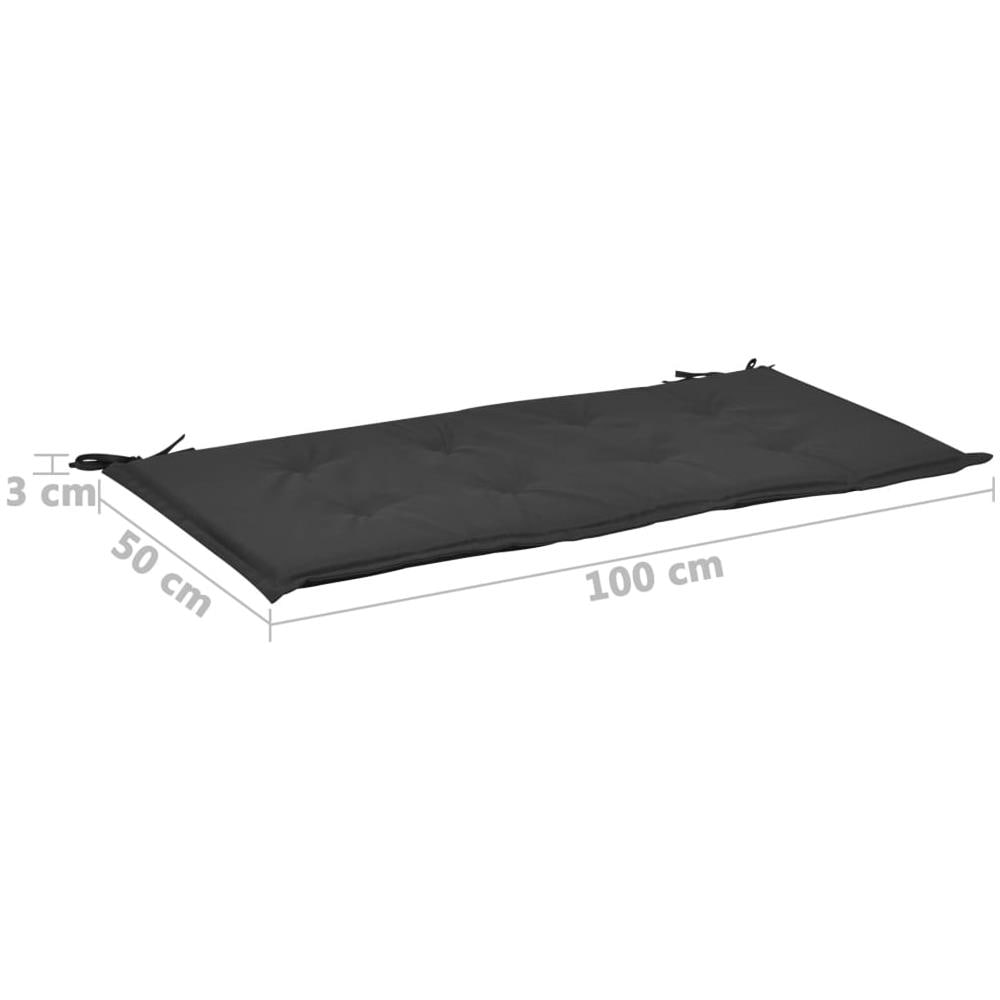 Cuscino per Panca da Giardino Nero 100x50x4 cm - Foto 13