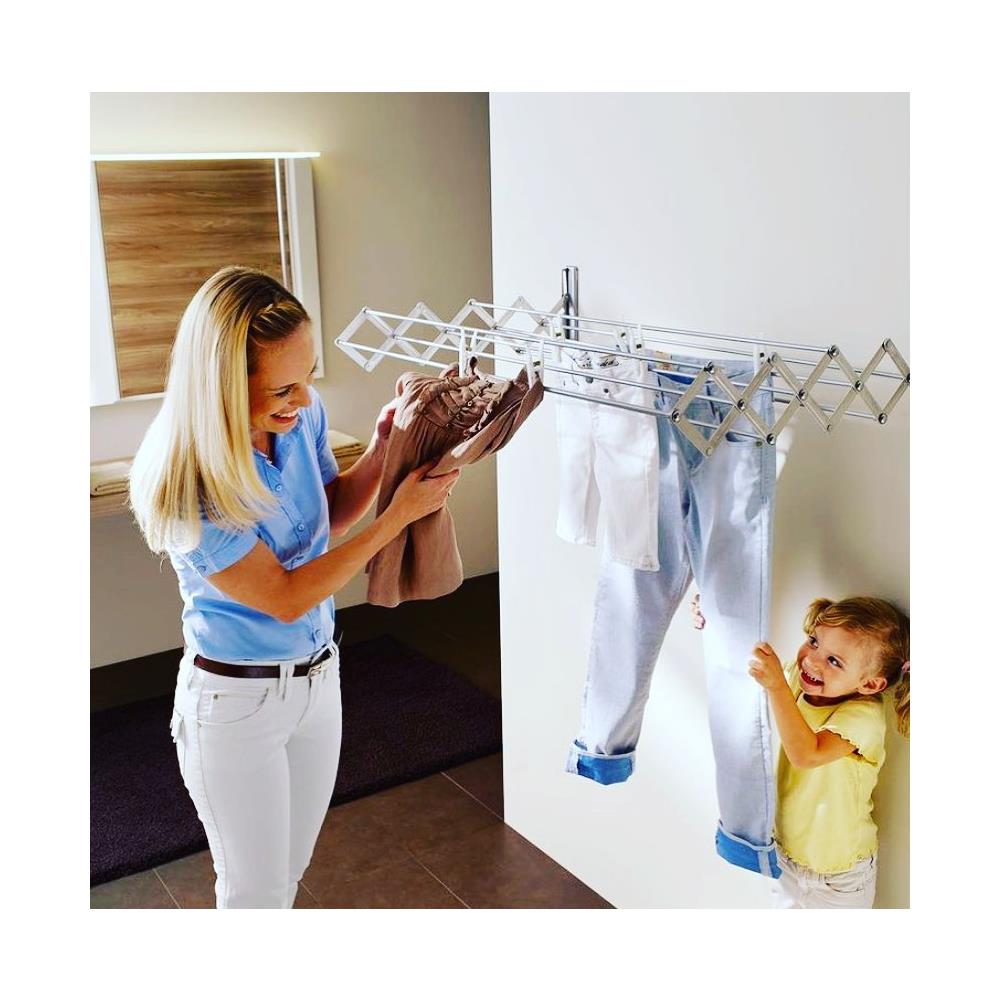 Asciugatrice Artweger Ruckzuck60 Stendibiancheria Da Parete Estendibile Larghezza 60 Cm Argento - Foto 1