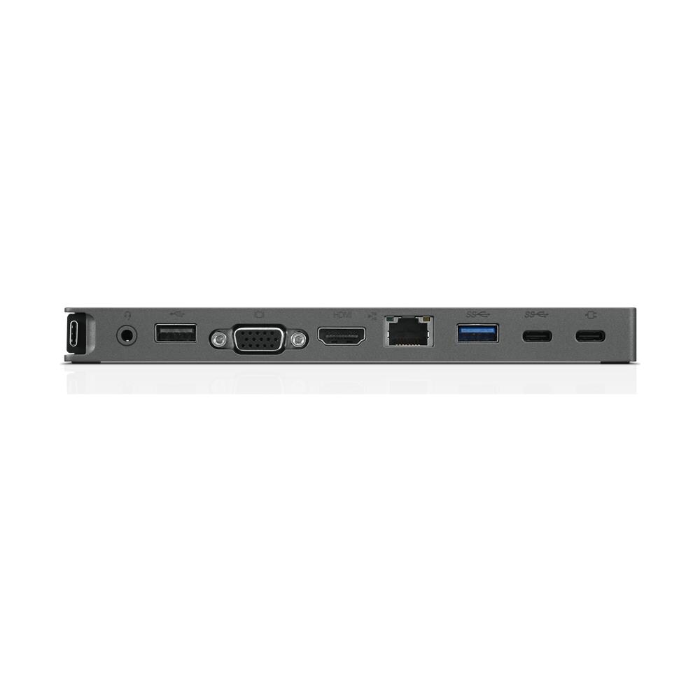 Lenovo Usb-c Mini Dock - Verkabelt - Usb 3.2 Gen 1 (3.1 Gen 1) Type-c - 3,5 Mm - 10,100,1000 Mbit/s - Grau - Cb - Bsmi - - Foto 2