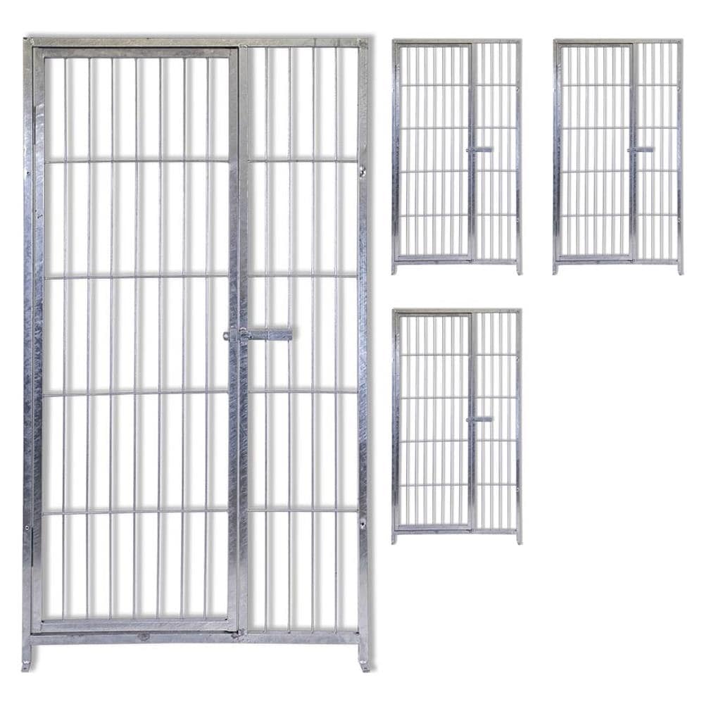 4 Pannelli Di Recinzione Con Porta Zincato Elettrolitico Da 1xh1,80 Metri - Foto 1