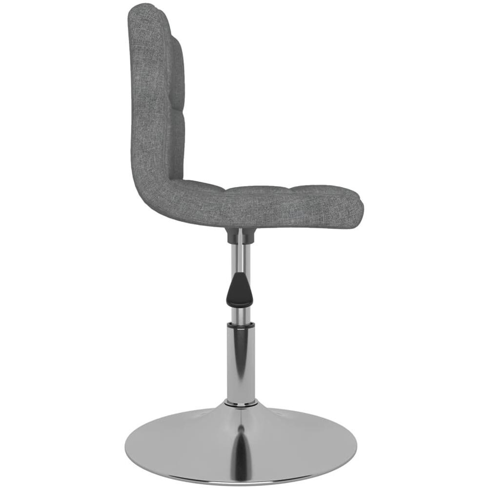 Sedie Da Pranzo Girevoli 4 Pz Grigio Chiaro In Tessuto - Foto 6