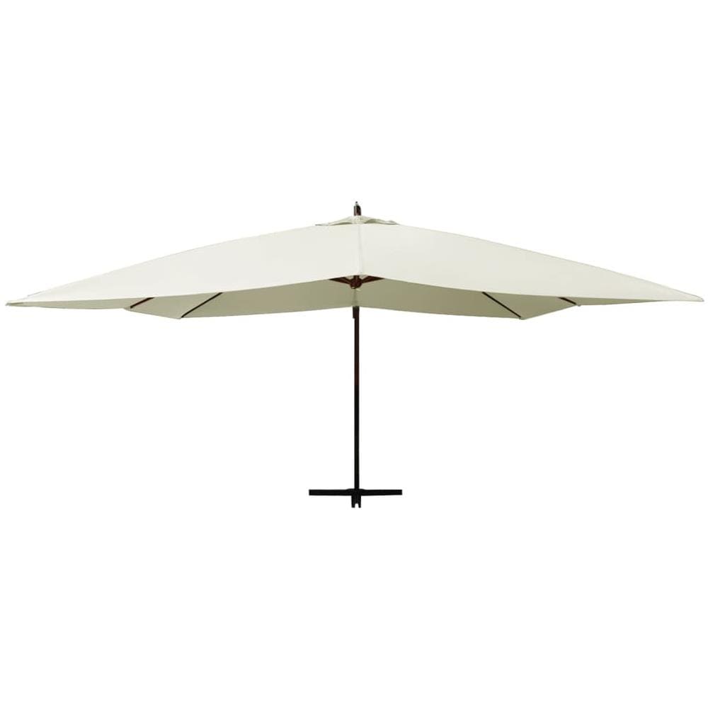 Ombrellone a Sbalzo da Giardino Palo in Legno 400x300 cm Sabbia - Foto 3