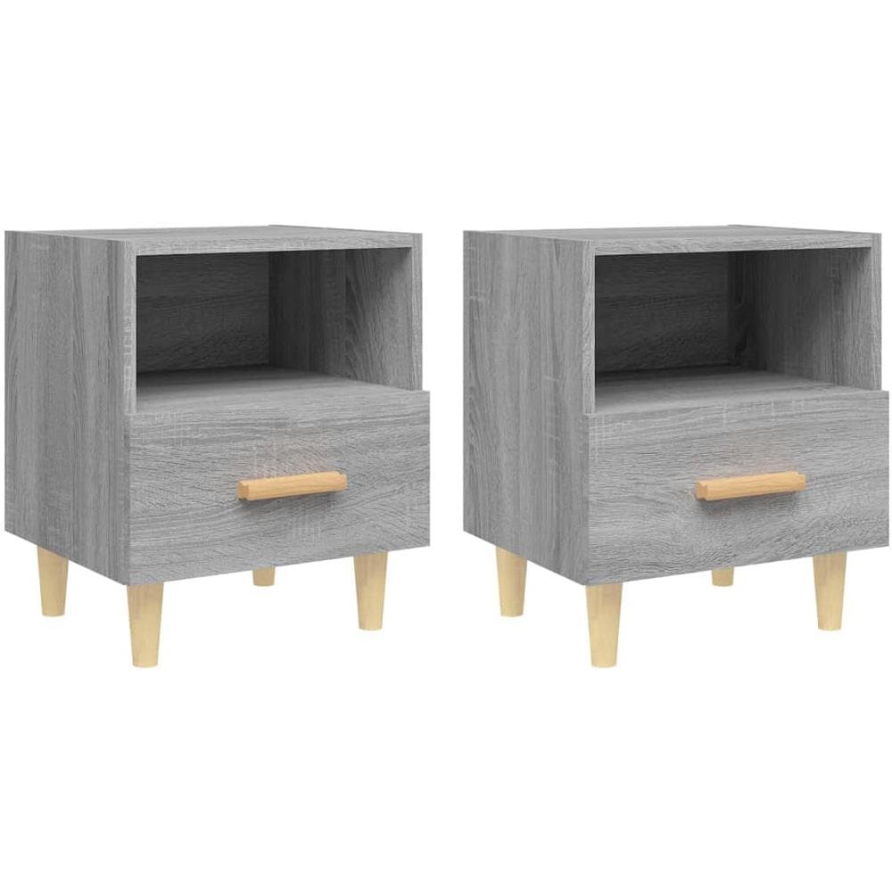 Comodini 2 Pz Grigio Sonoma 40x35x47 Cm - Foto 1