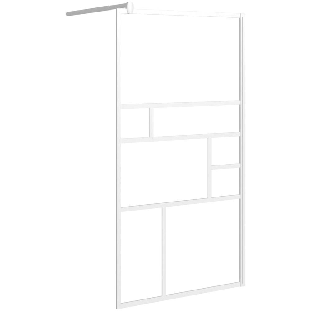 Parete Per Doccia Walk In 115x195 Cm In Vetro Esg Bianco - Foto 2