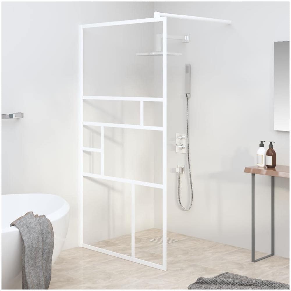 Parete Per Doccia Walk In 115x195 Cm In Vetro Esg Bianco - Foto 1