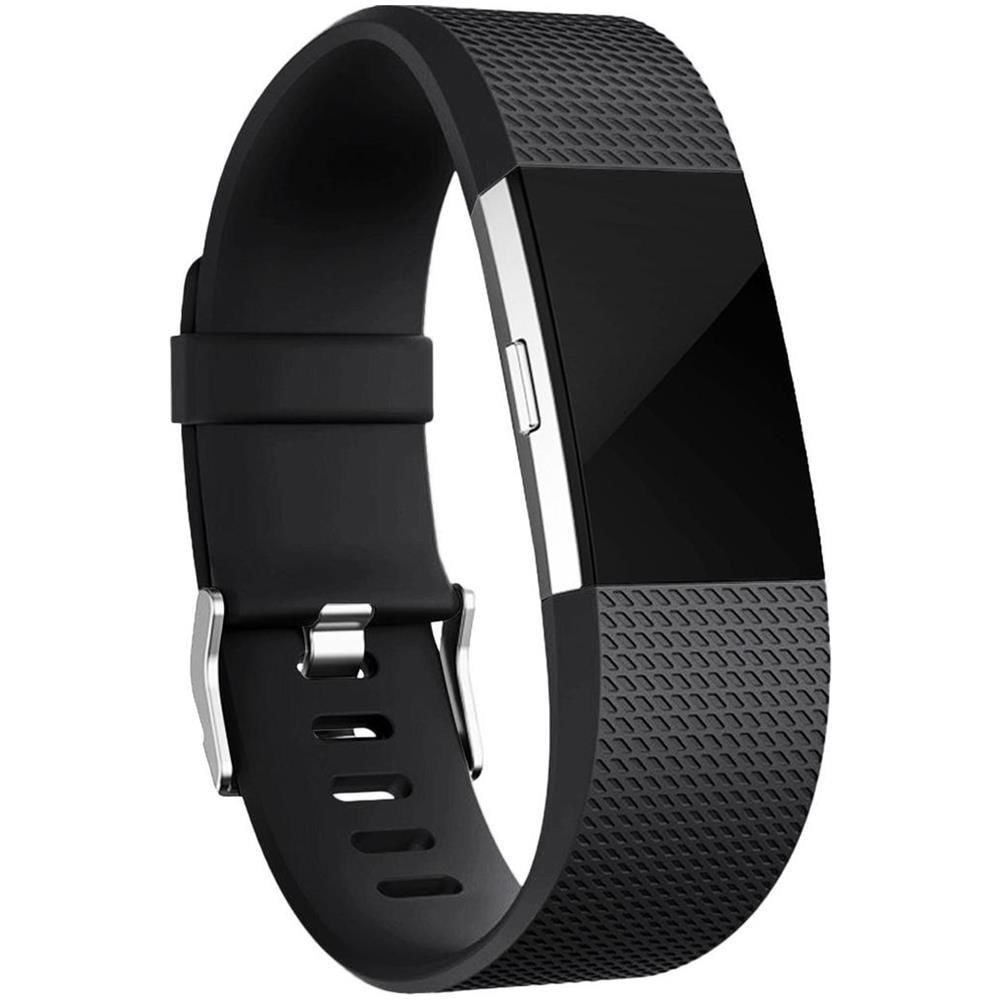 Bracciale Fitbit Charge 2 In Silicone Nero (l) Black - Foto 1