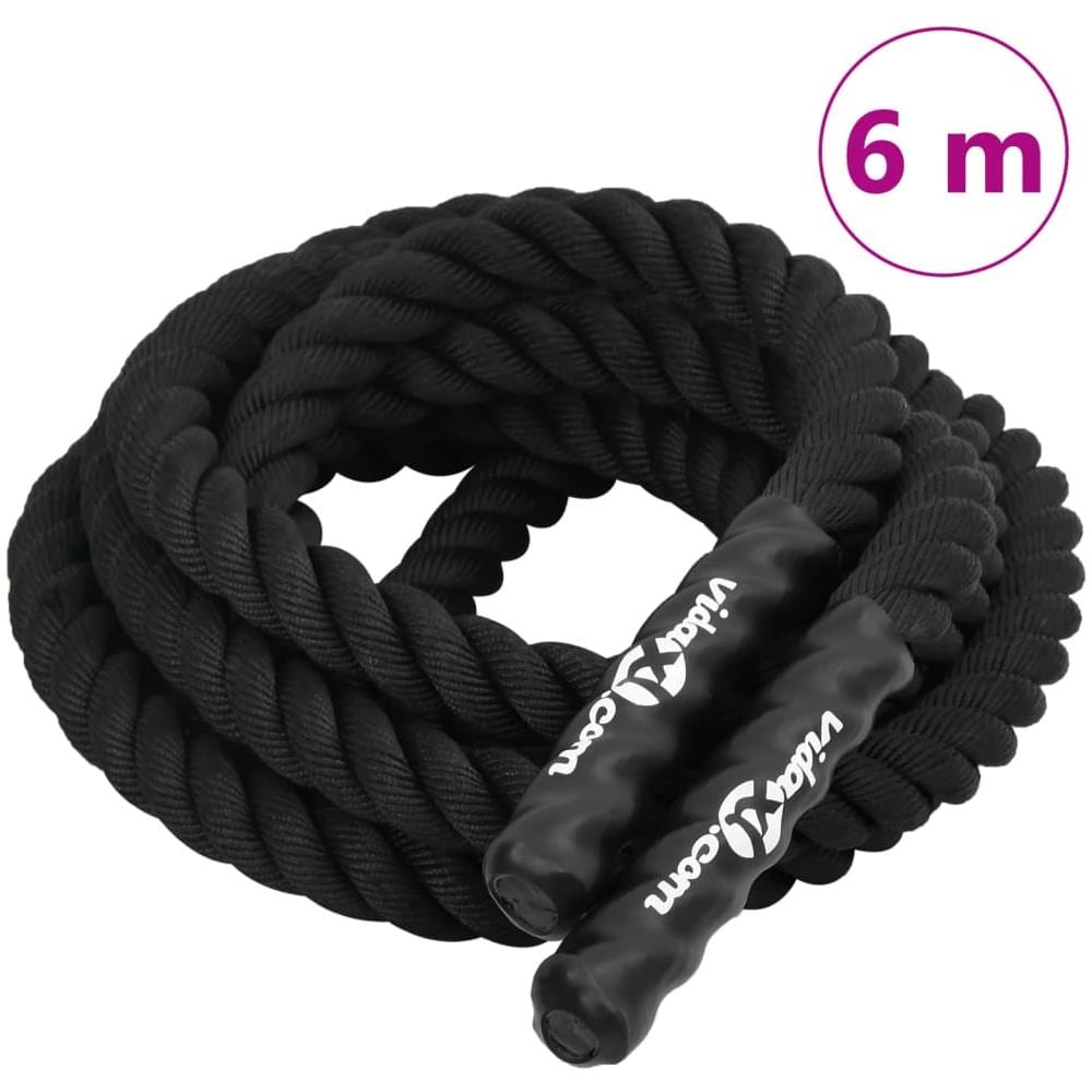 Corda Da Allenamento Nera 6 M 4,5 Kg In Poliestere - Foto 1