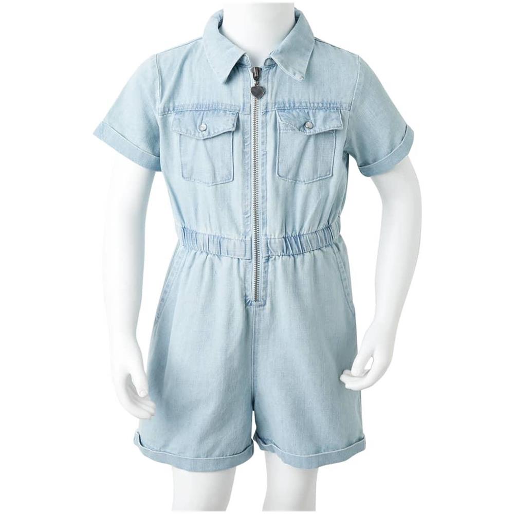 Tutina da Bambina a Maniche Corte Blu Tenue 140 - Foto 8