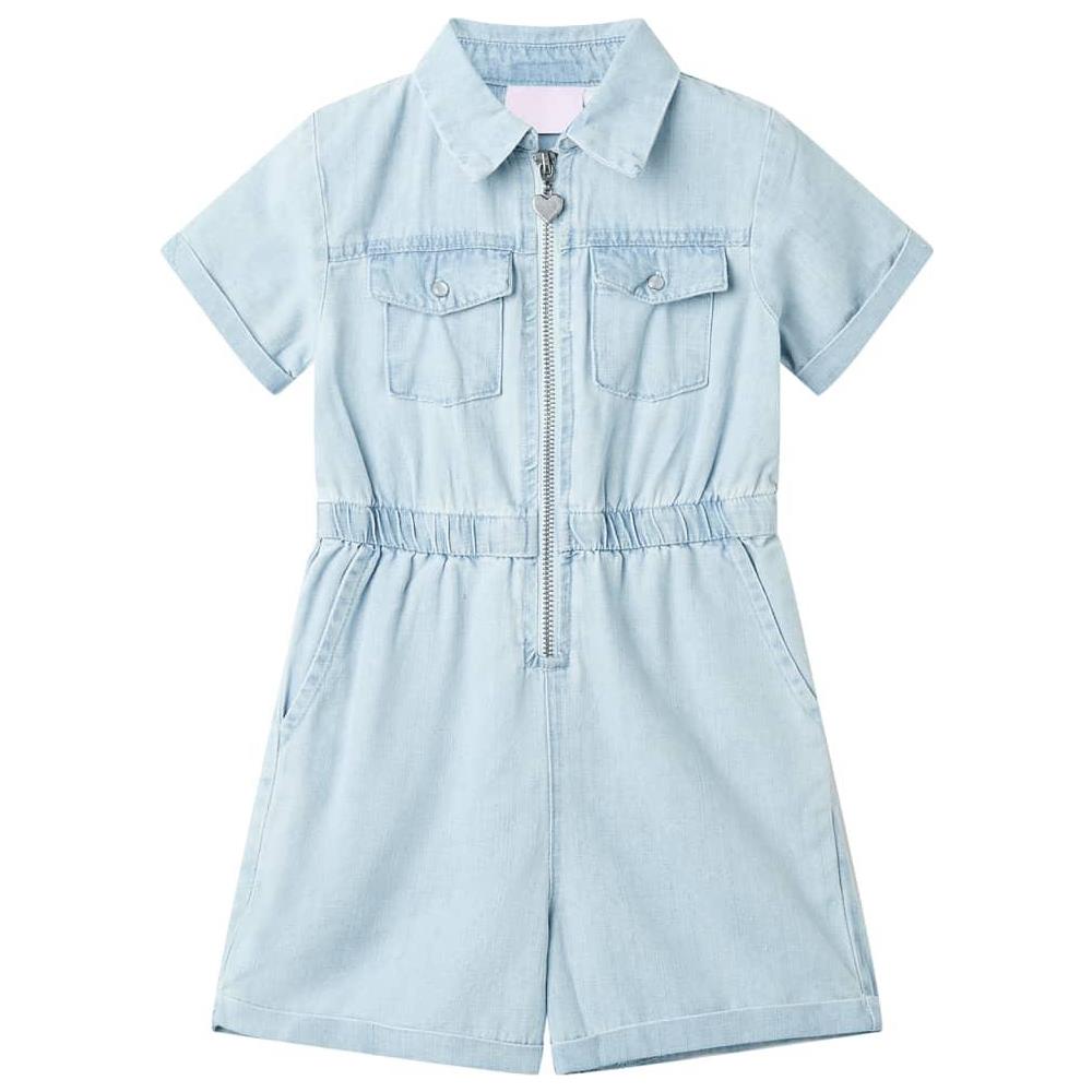 Tutina da Bambina a Maniche Corte Blu Tenue 140 - Foto 1