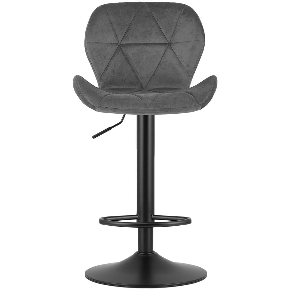 Sgabello in velluto WEST - Grigio per soggiorno, cucina, sala da pranzo CODICE 3982 - Foto 2