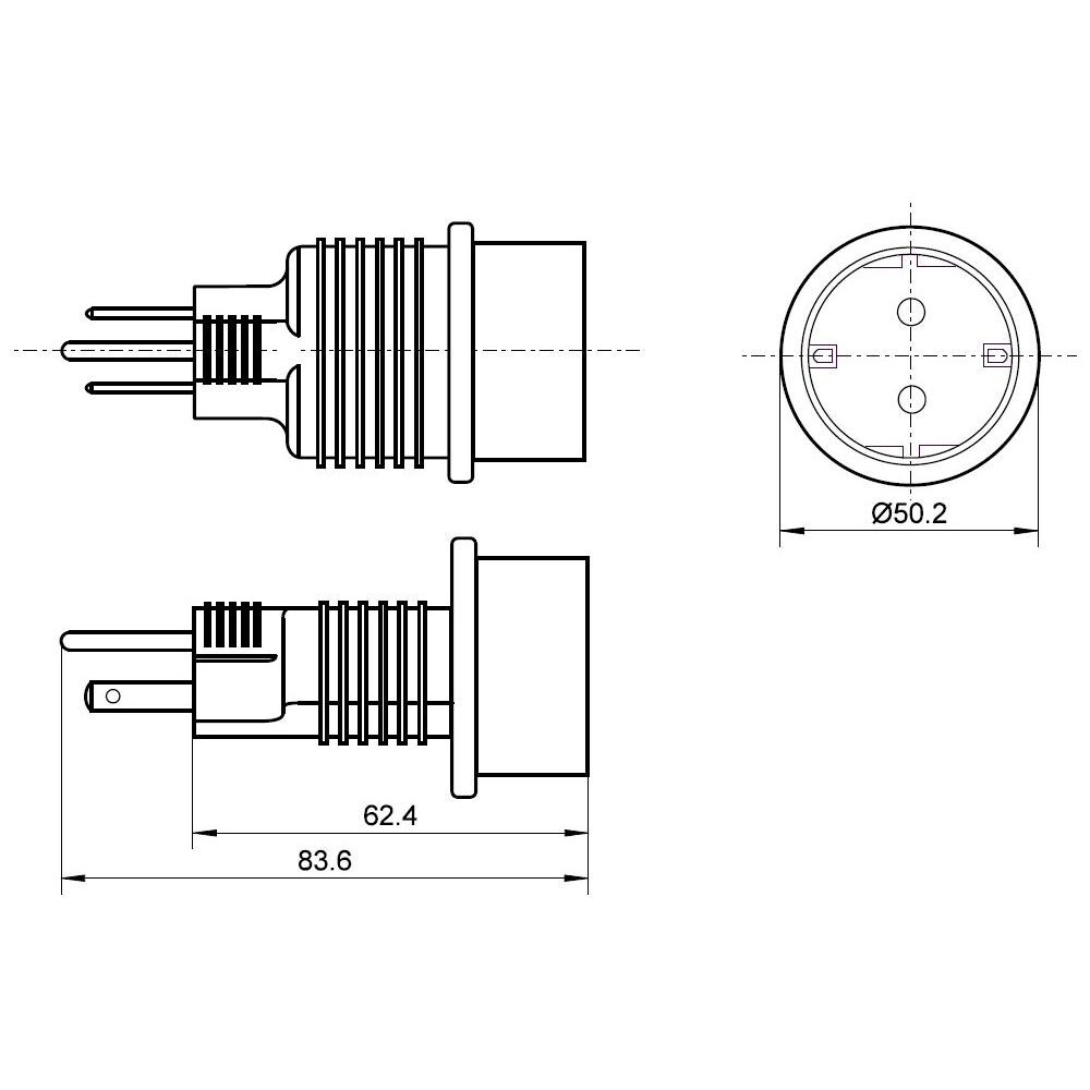 IPW-ADP-4 - Adattatore spina schuko CEE 7/4 a US - Foto 2