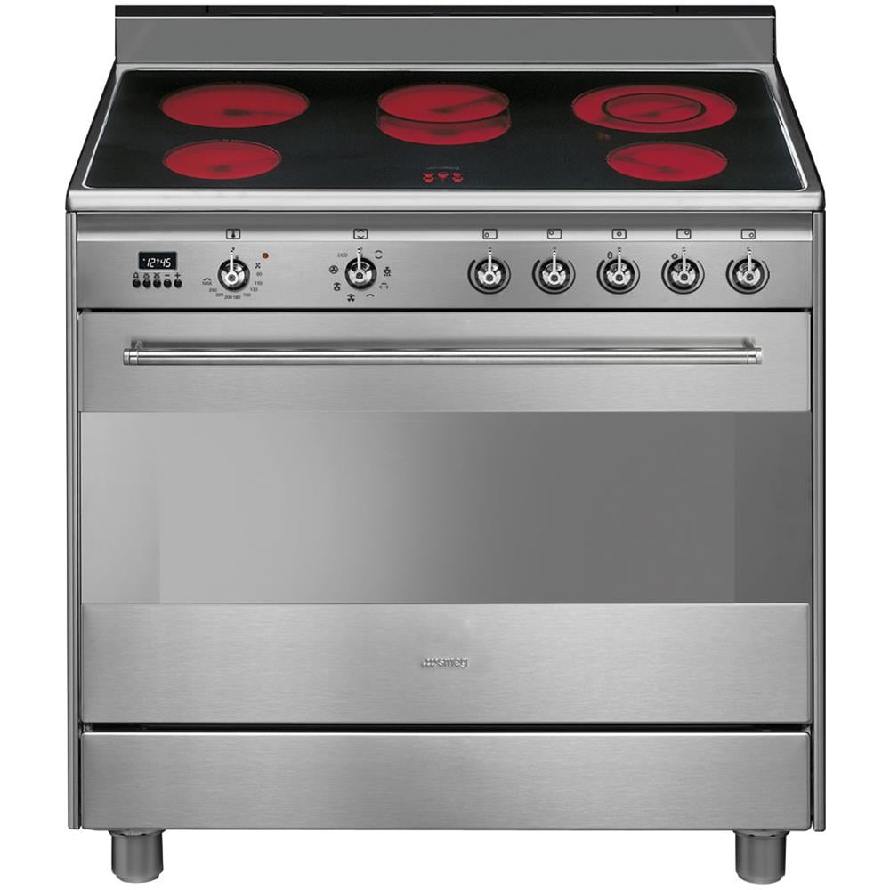 Cucina Elettrica SCD91CMX9 5 Fuochi Forno Elettrico Dimensione 90 x 60 cm Colore Inox - Foto 3