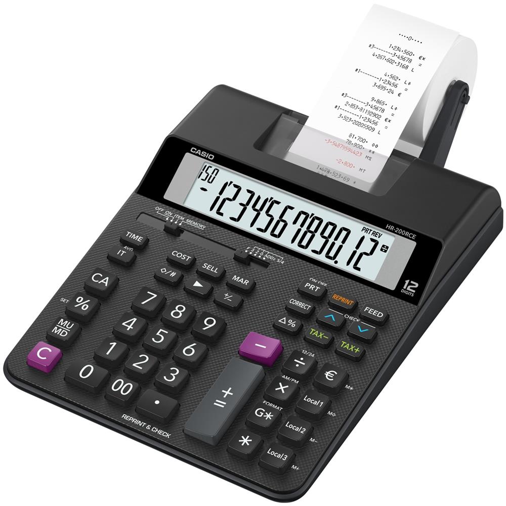 Calcolatrice Da Tavolo Casio MS-20UC - Display 12 Cifre, Alimentazione Solare E Batteria, Azzurro