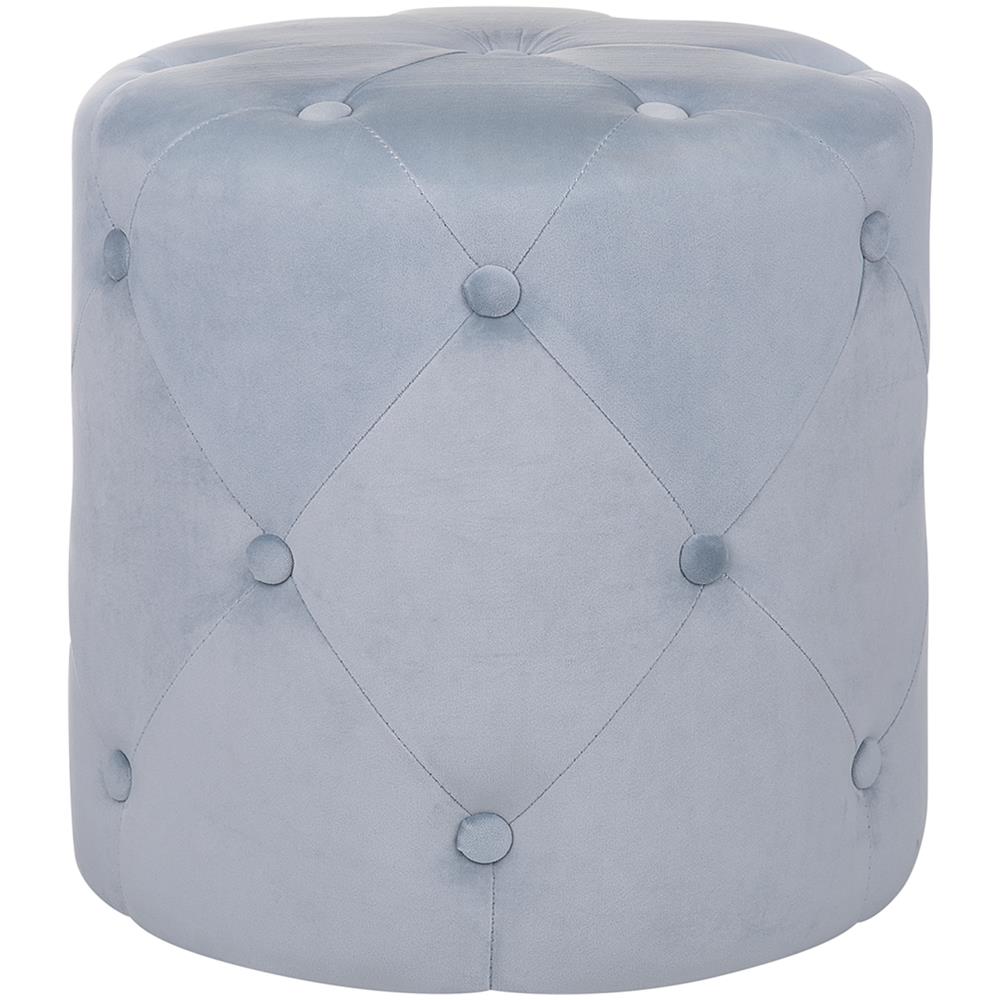 Pouf In Velluto Color Grigio Chiaro Corolla - Foto 1