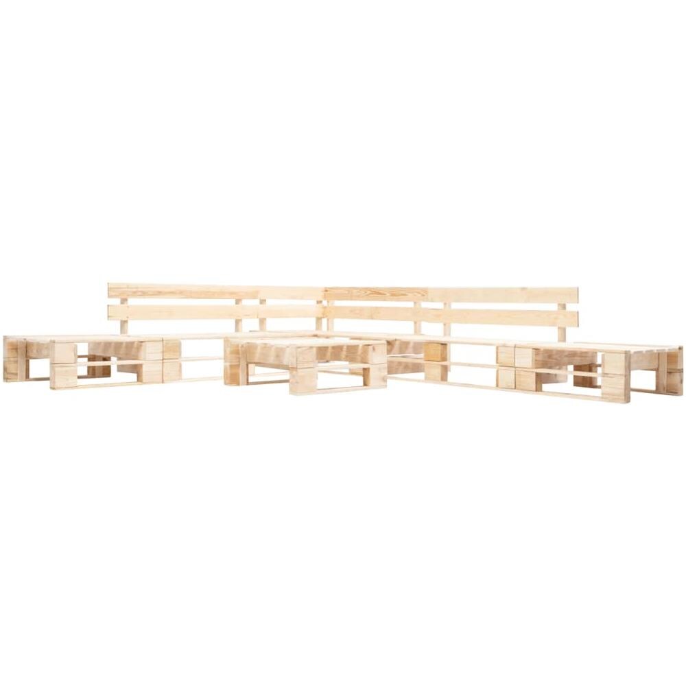 Set Divani Da Giardino Con Pallet 6 Pz Naturale Legno Fsc - Foto 1