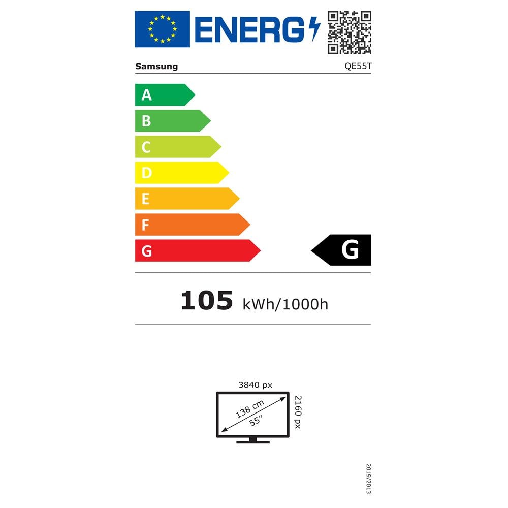 QE55T UHD 139,7 cm (55") LED 300 cd /m² 4K Ultra HD Nero Processore integrato Tizen 4.0 16/7 - Foto 1