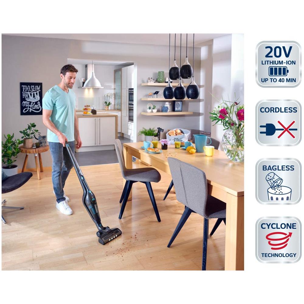 Rotaro PowerVac 2 in 1 Scopa Ricaricabile senza Sacco Colore Nero - Foto 7