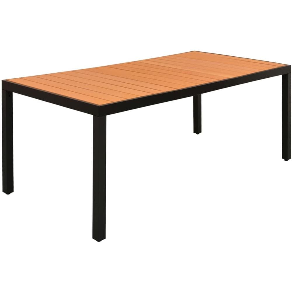 Set Da Pranzo Da Giardino 9 Pz In Alluminio Nero - Foto 8