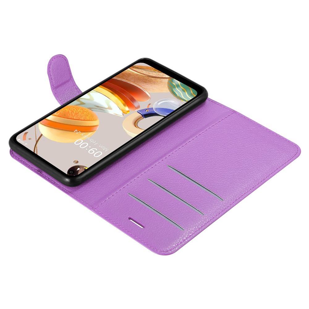Custodia Compatibile Con Lg K61 In Violetta Ametista - Coperchio Protettiva Con Chiusura Magnetica, Funzione Stand E Tasca Per Le Carte - Foto 8