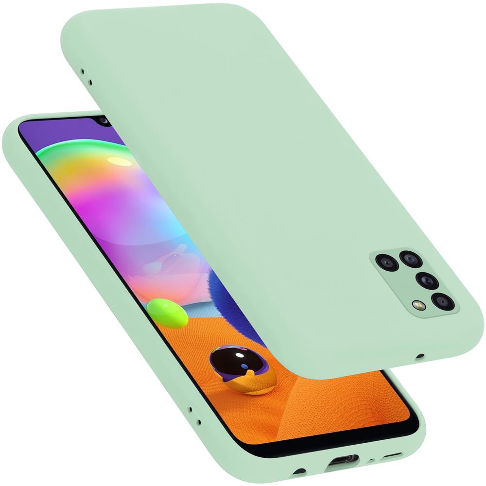Custodia Compatibile Con Samsung Galaxy A31 In Liquid Verde Chiaro - Coperchio Protettivo In Silicone Tpu Flessibile - Foto 1