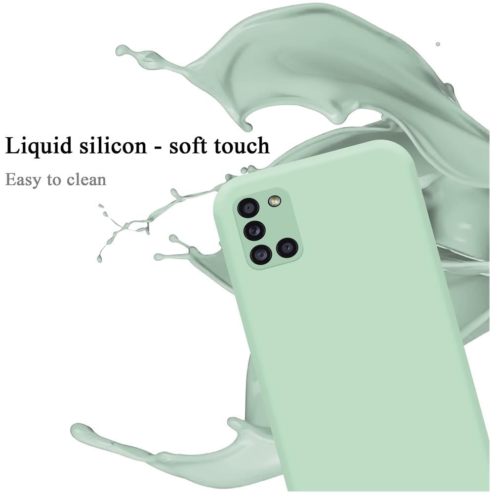 Custodia Compatibile Con Samsung Galaxy A31 In Liquid Verde Chiaro - Coperchio Protettivo In Silicone Tpu Flessibile - Foto 2