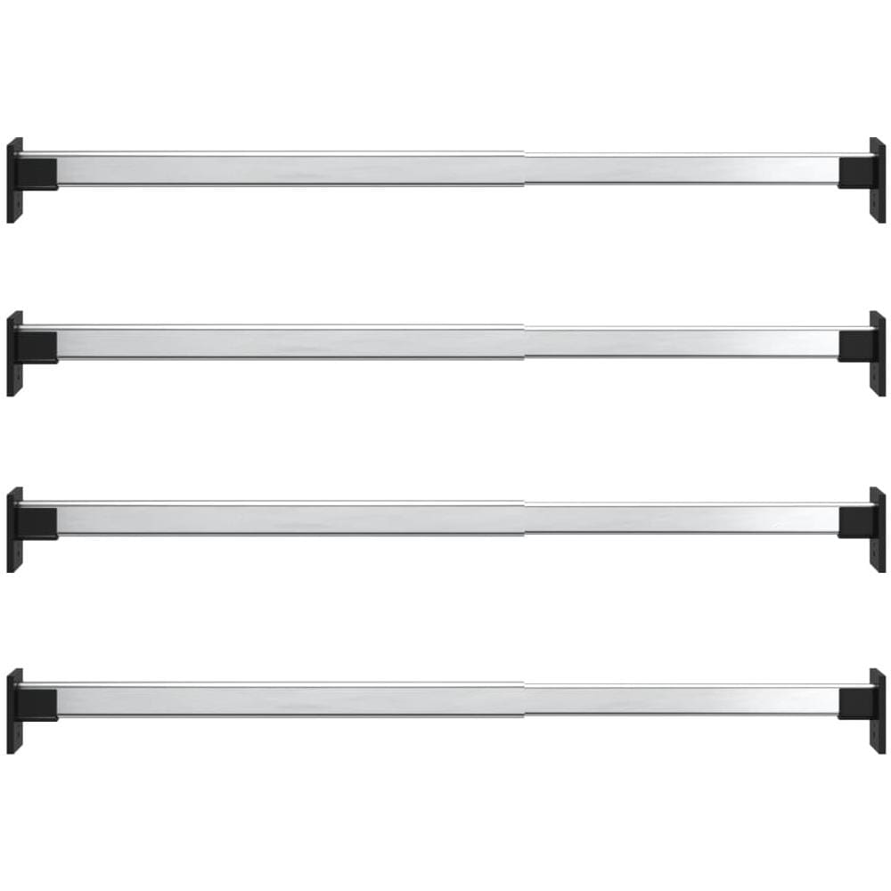 Aste Telescopiche Per Armadi 4 Pz Argento 58-100 Cm - Foto 2