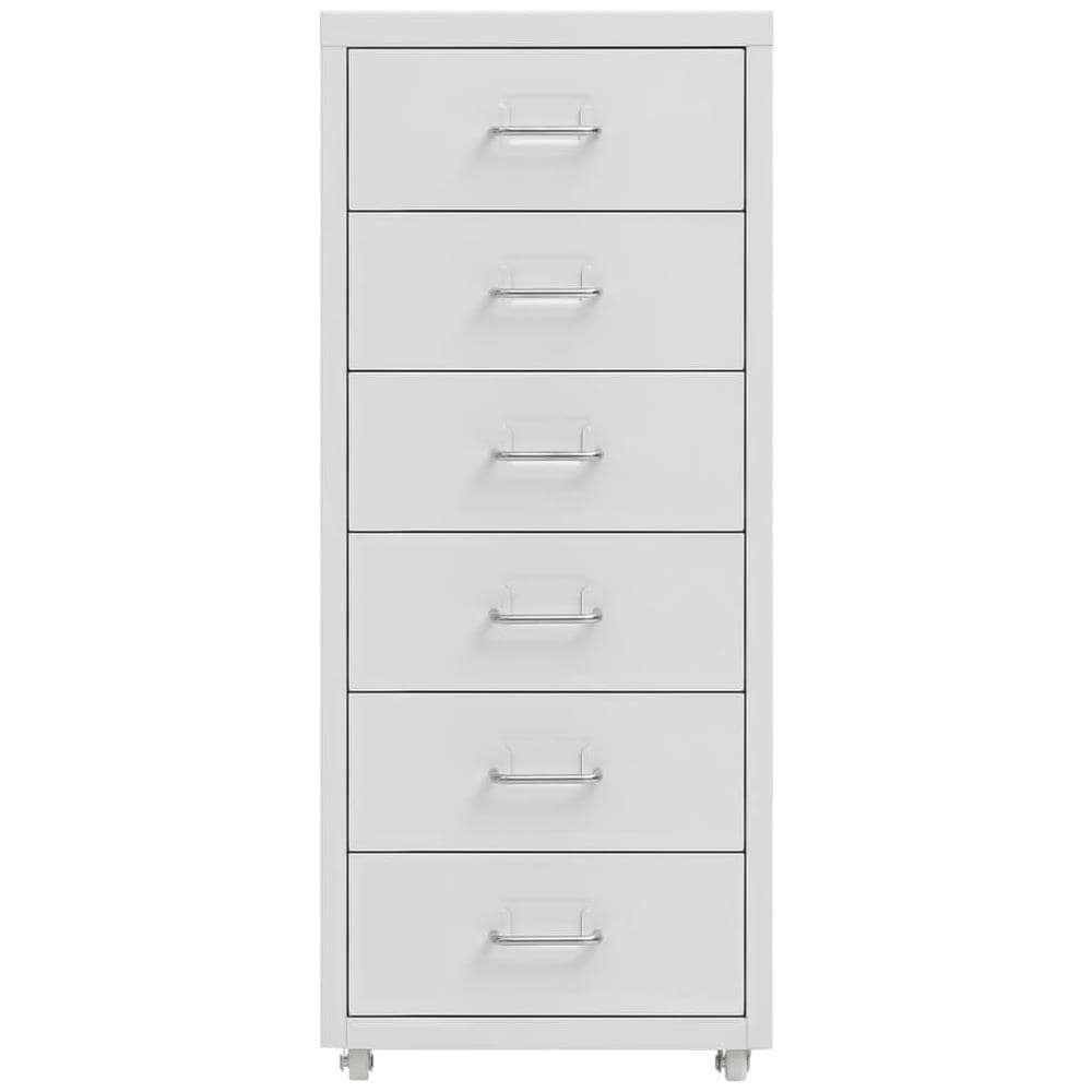 Schedario Mobile Grigio 28x41x69 Cm In Metallo - Foto 2