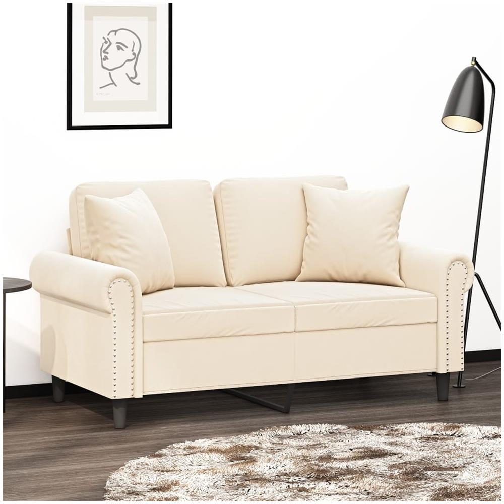 Cuscini Decorativi 2 Pz Crema 40x40 Cm In Velluto - Foto 1