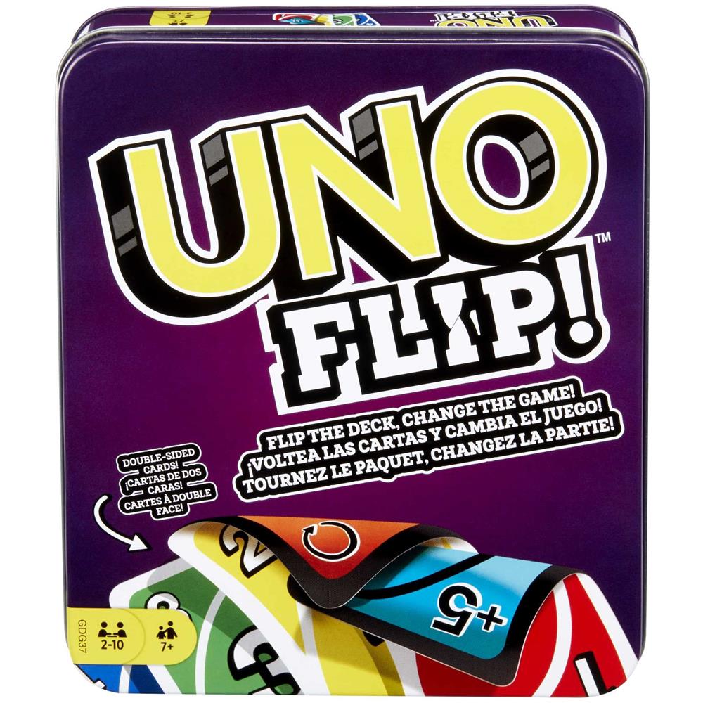 Giochi Mattel Gioco Di Carte Uno Flip Family, Con 112 Carte In Una Robusta Scatola Di Immagazzinaggio, È Un Fantastico Giocattolo Per Bambini Dai 7 Anni In Su. Gioco Di Carte Uno Flip Family, Con 112 Carte In Una Robusta Scatola Di Immagazzinaggio (esclu - Foto 2