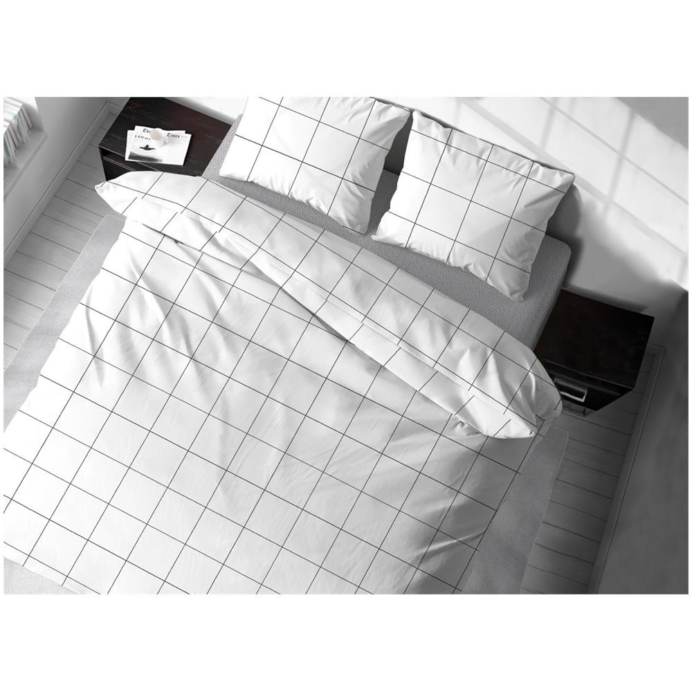 Sacco Copripiumino In 100% Cotone Made Italy Disegno Square Piazza E Mezza Square - Foto 1