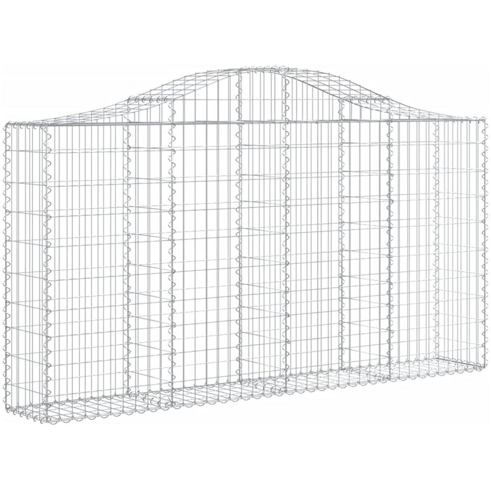 Cesti Gabbioni Ad Arco 4 Pz 200x30x100/120 Cm Ferro Zincato - Foto 3