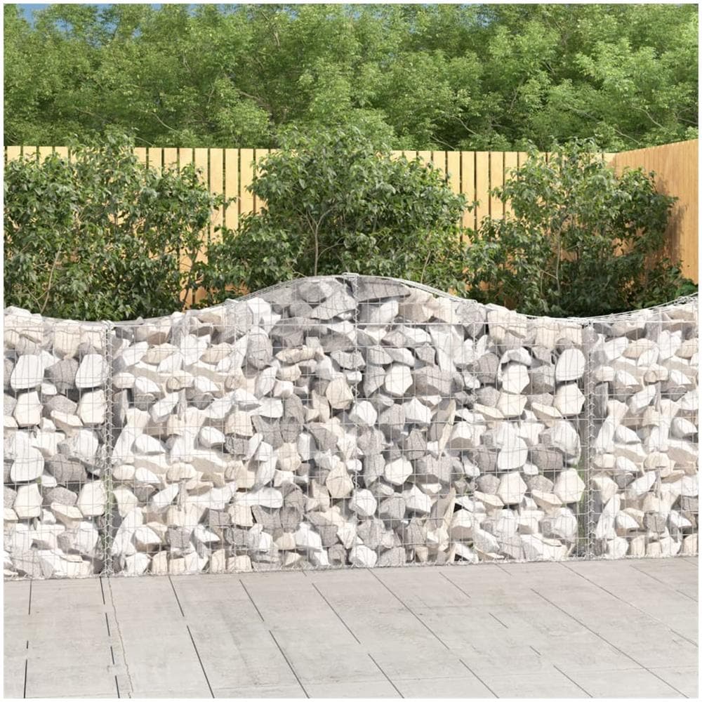 Cesti Gabbioni Ad Arco 4 Pz 200x30x100/120 Cm Ferro Zincato - Foto 1