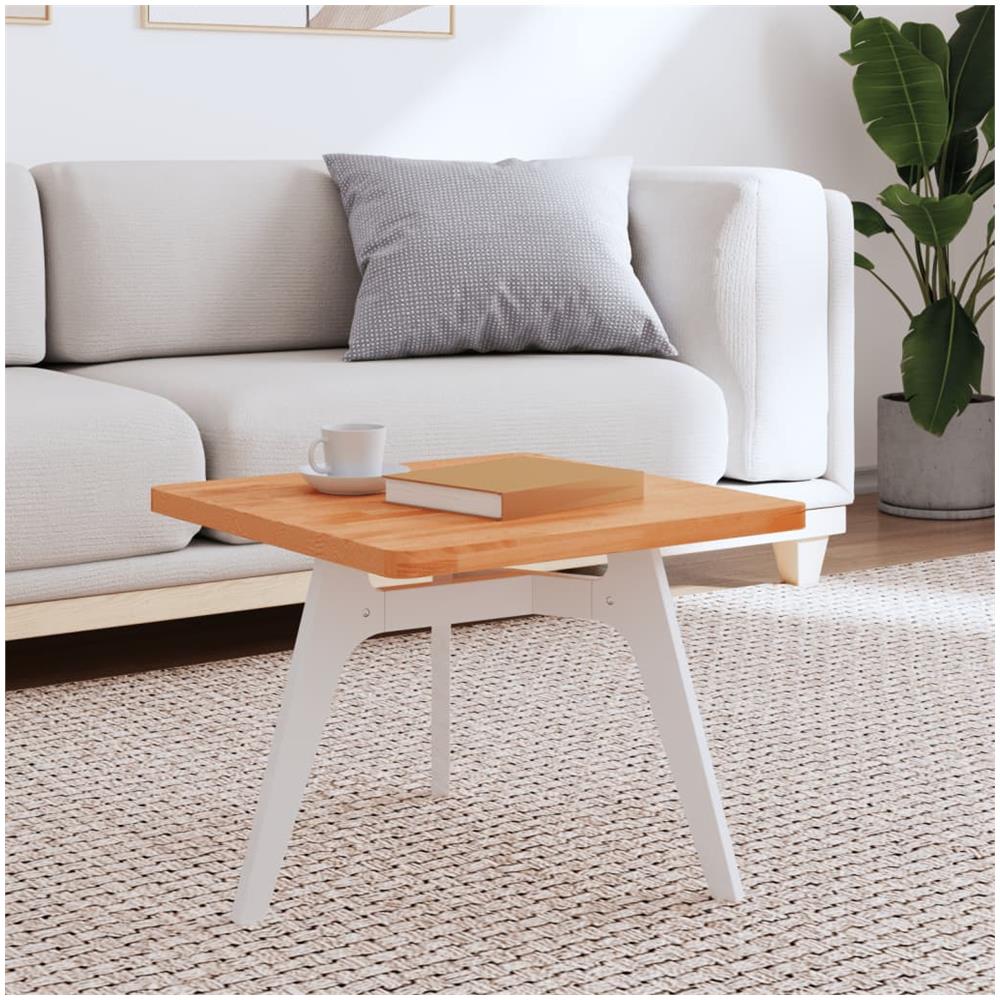 Piano Per Tavolo 50x50x2,5 Cm Quadrato Legno Massello Di Faggio - Foto 1