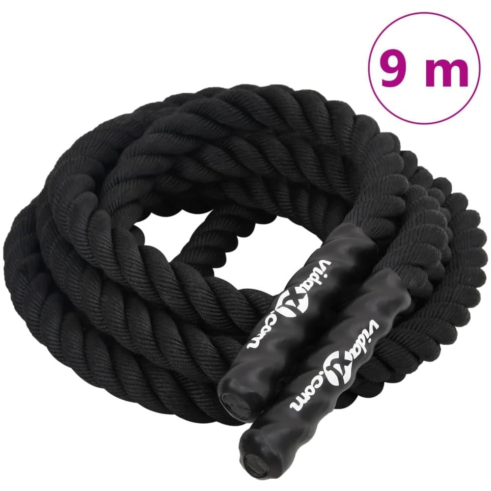 Corda Da Allenamento Nera 9 M 6,8 Kg In Poliestere - Foto 1