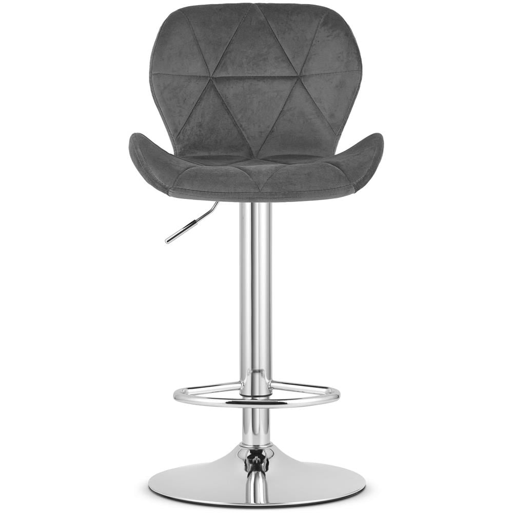 Sgabello in velluto VALORA WEST - Elegante design girevole per soggiorno e cucina - Foto 2