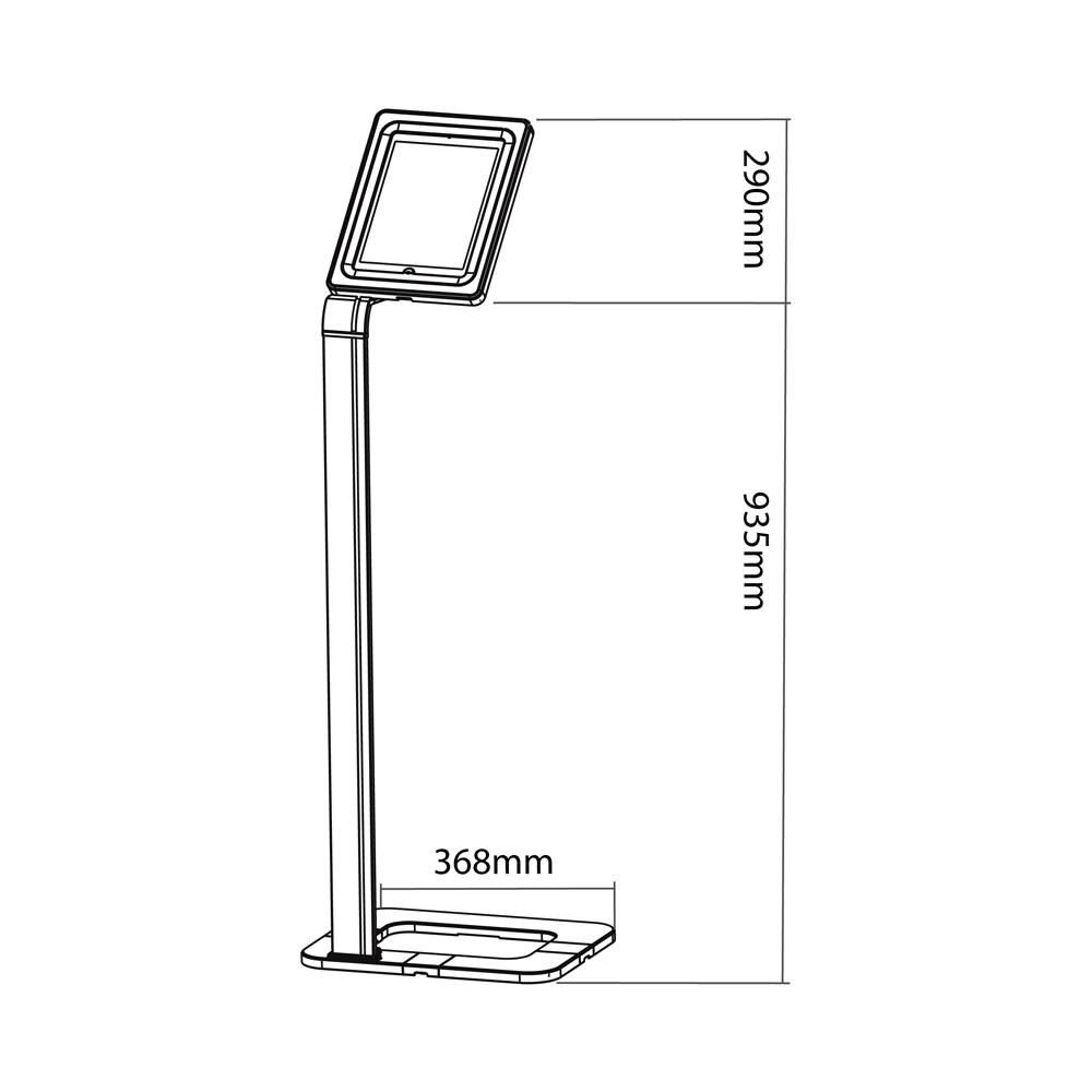 Supporto da Pavimento TABLET-S100SILVER per Tablet 9.7"-10.1" - Foto 2