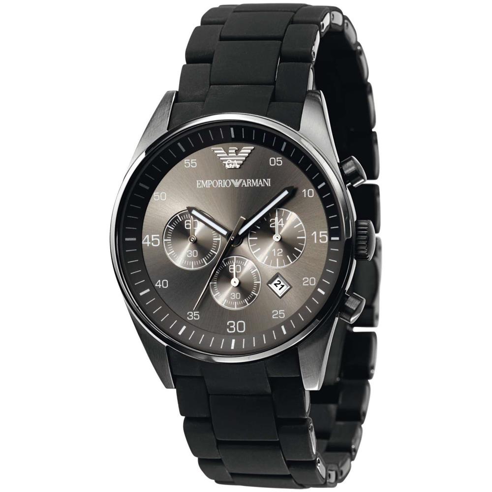 Orologio Da Polso Uomo Ar5889 Cronografo Accaio Cinturino Gommato - Foto 5